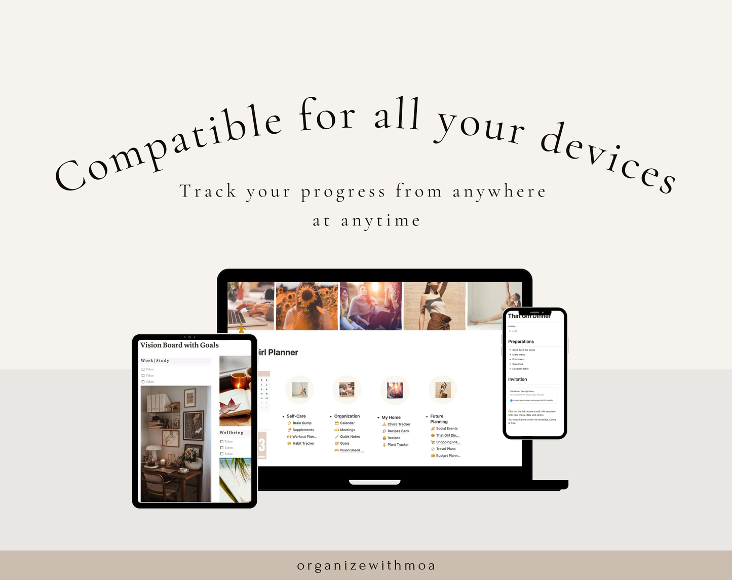 Customizable Notion Template - That Girl Planner