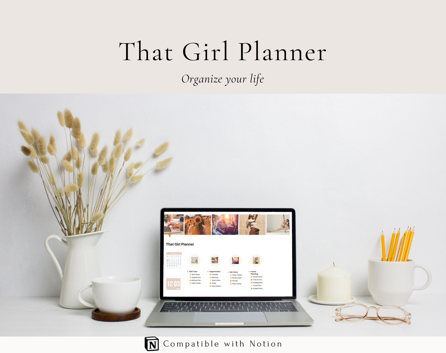 Customizable Notion Template - That Girl Planner