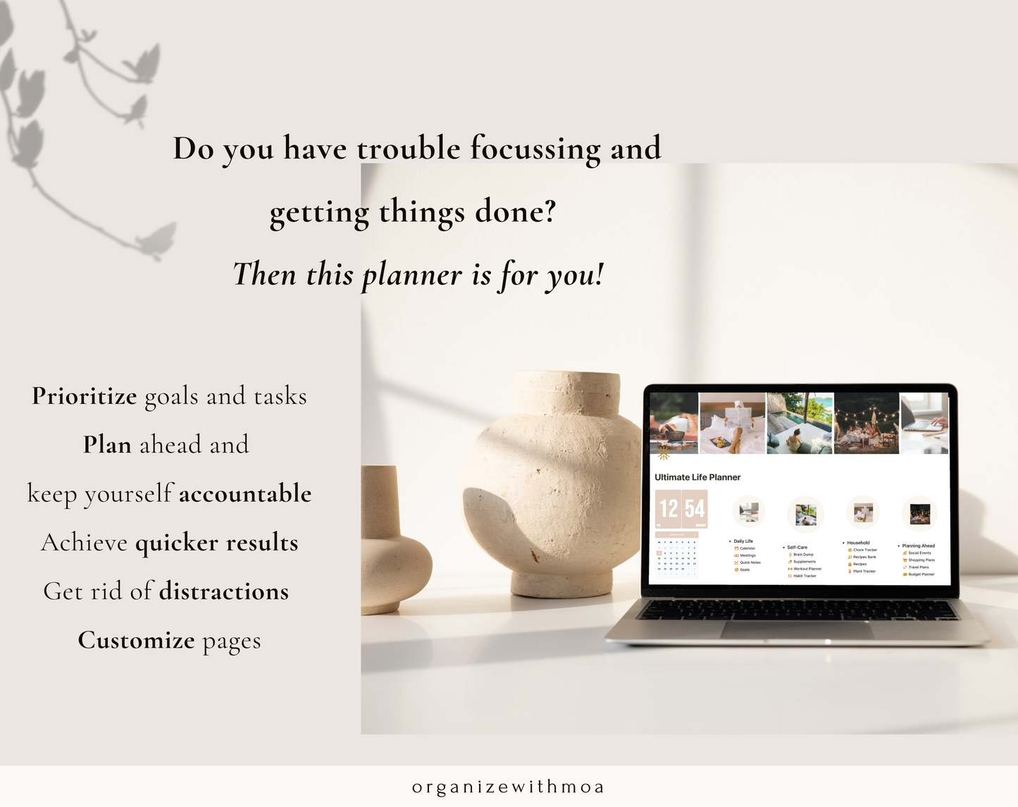 Customizable Notion Template - Ultimate Life Planner