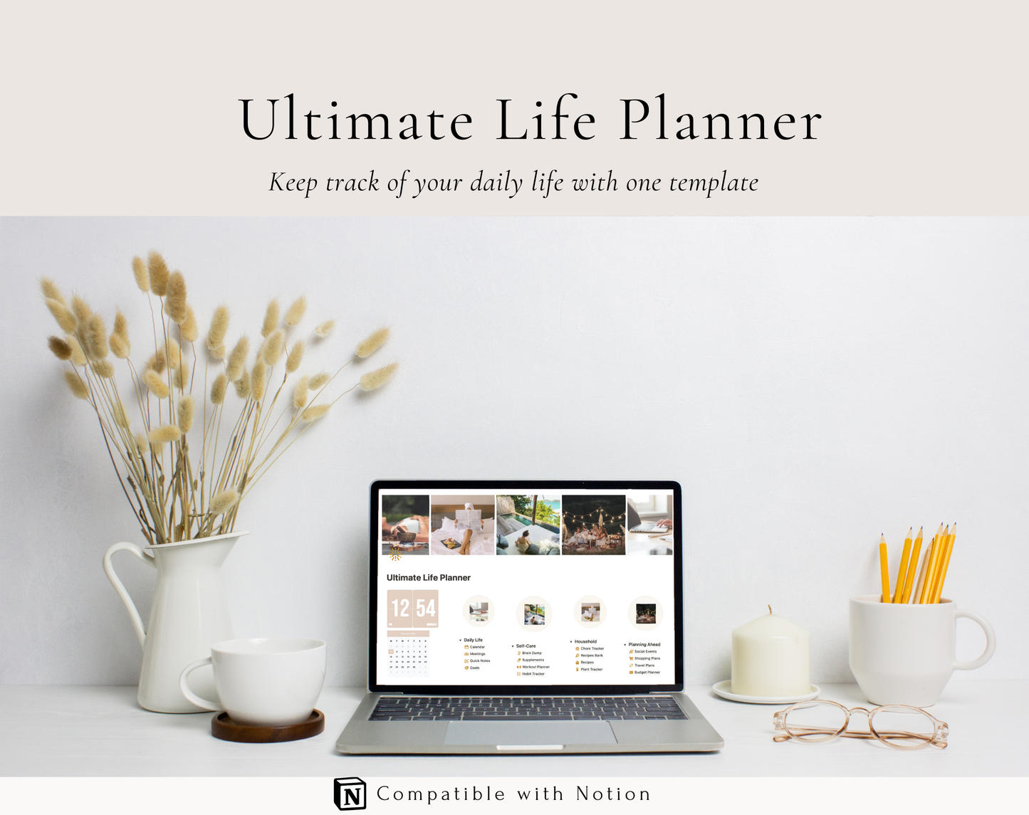Customizable Notion Template - Ultimate Life Planner